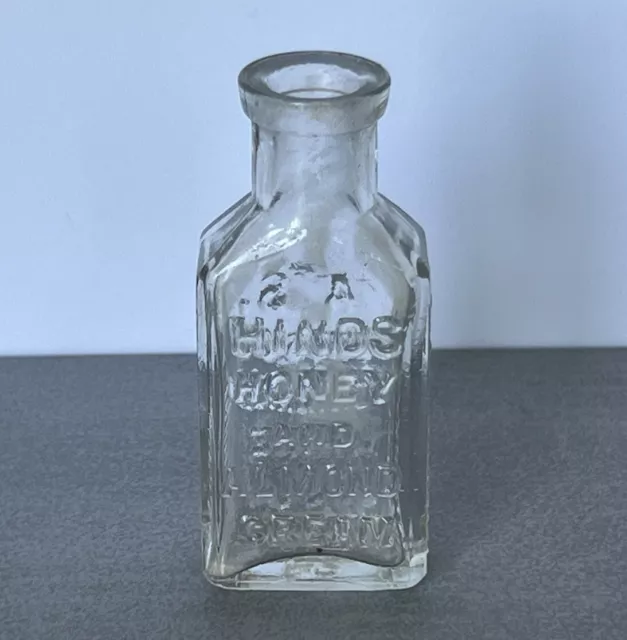 Antique Glass Hinds Honey And Almond Cream Mini Bottle