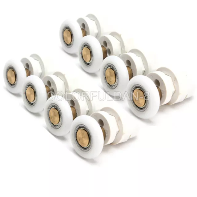 8x Diameter 19/20/25/27mm Partiality Shower Door ROLLERS /Runners/Wheels/Pulleys