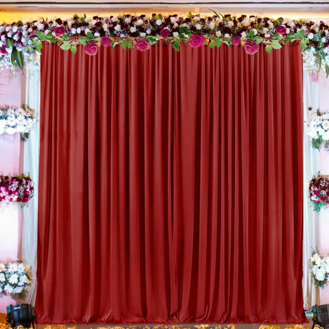 6m Red Curtain Drapes Stage Photography Background Wedding Birthday Party Decor