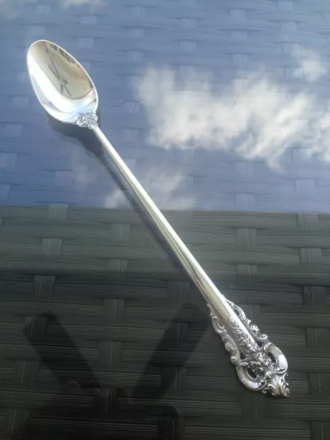 Clean Iced Teaspoon Wallace Grande Baroque Sterling Silver Grand Ice Tea Spoon