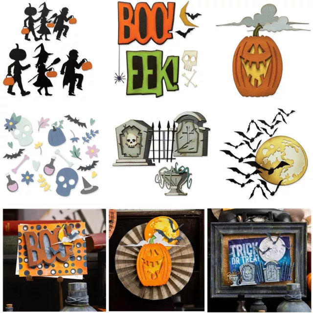 Spooky Halloween Witch Metal Cutting Dies Scrapbooking Stencils Diy Paper Crafts