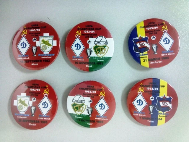 ALL DINAMO MINSK USSR Belarus eurocups match badges 1983 2015
