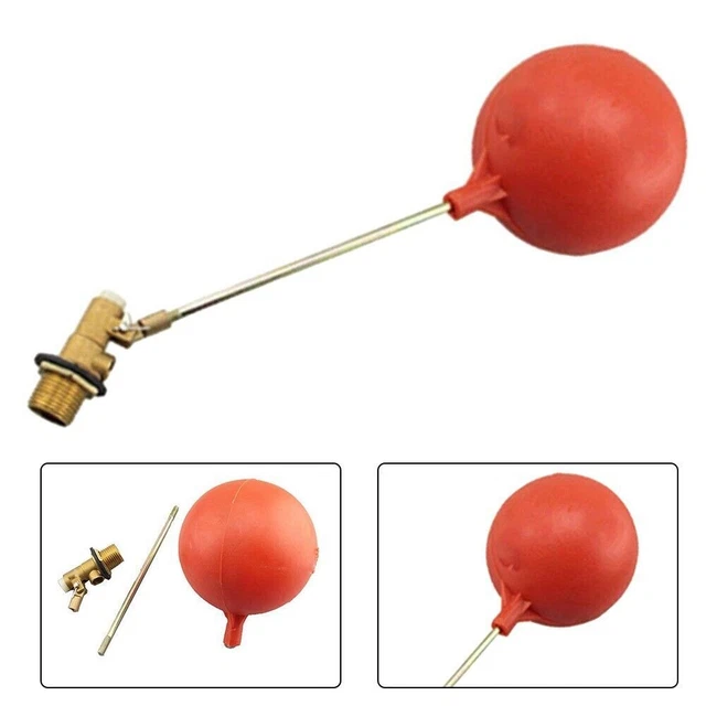 MUYIRTED Vanne à Flotteur 1/2" Avec Bras Allongé – Valve Automatique Réglable Pour Réservoir, Piscine, Abreuvoir Animaux – Support Métal Inox