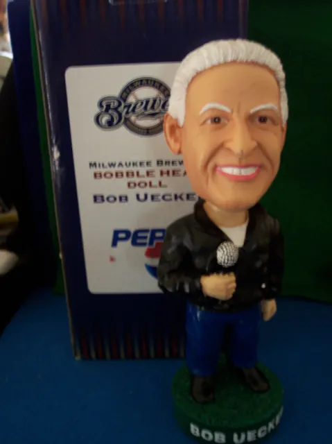 BOB UECKER 2001 Milwaukee Brewers Bobblehead New Pepsi All-Fan Giveaway