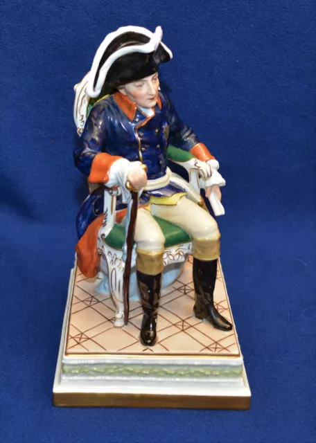 Vtg Frederick der Große der Alte Fritz Porzellan Figur Wallendorf Deutschland