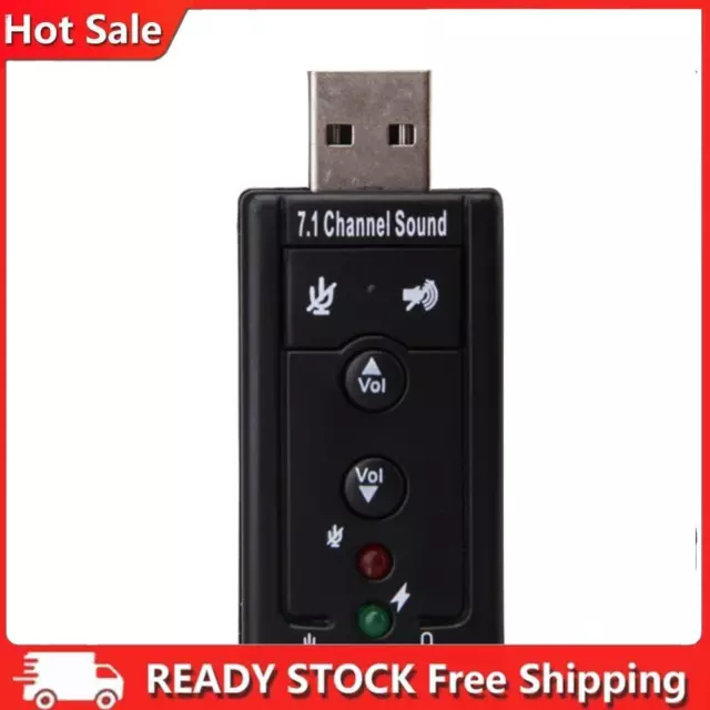 USB External 7.1 Channel CH Virtual Audio Sound Card Adapter PC