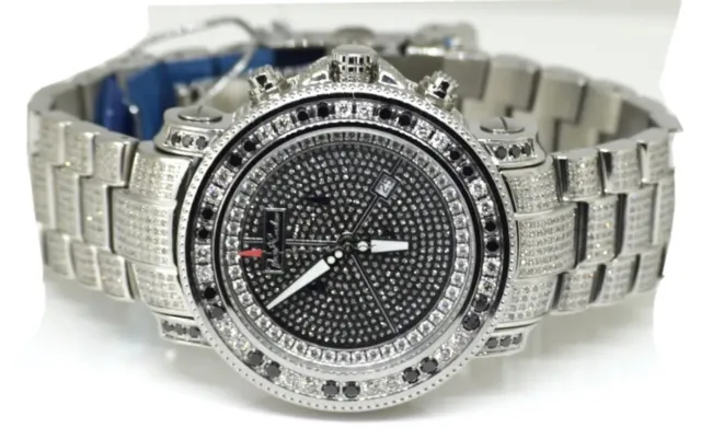 new Authentic Mens Joe Rodeo Junior jju44 chronograph 13.25 Ct.apx.Diamond Watch
