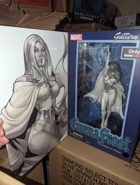 White Queen Emma Frost Marvel Gallery PVC Statue Diamond/Clear Variant