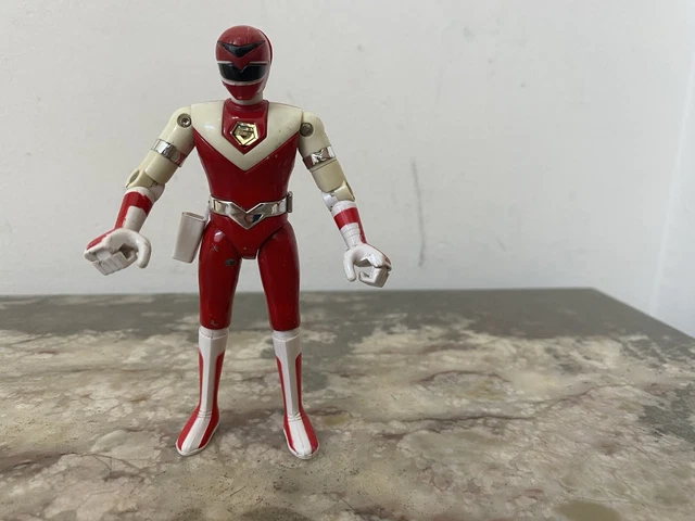 Lot De 2 Figurines Bioman 2 Maskman Bandai 1987 - Force Noire Et Rose, Metal/plastique, Occasion