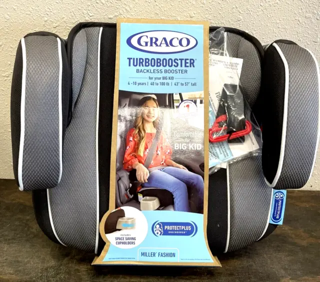 Graco TurboBooster Backless Booster Car Seat Gray/Black, 2 Pack 2