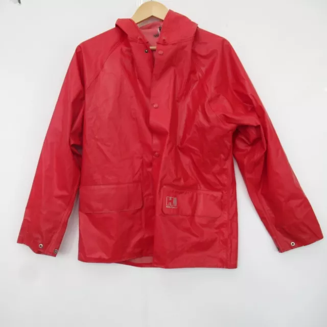 Vintage Helly Hanson Childs Sailing Jacket Mac Waterproof Coat Red Age 9-10 3