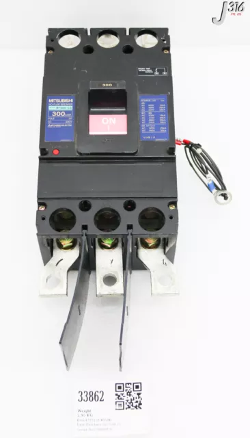 33862 Mitsubishi 3-Pole No-Fuse Breaker, 300A 600V Nf400-Cs