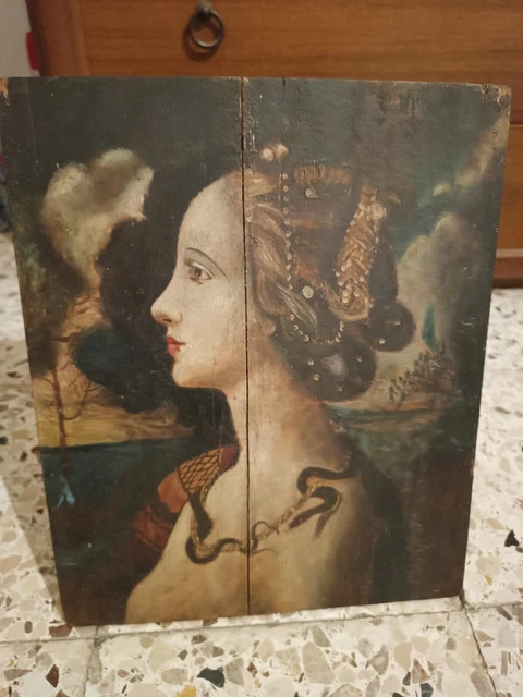 Tableau Paysage Marin Femme - Pasquale Rossi Huile Sur Panneau