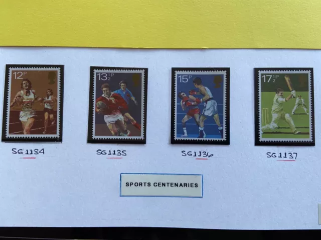 GB 1980 Sports Centenaries SG 1134/1137 Set of 4 Mint MNH