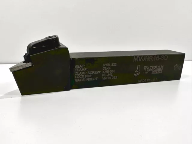 DORIAN MVJNR 16-3D New Lathe Tool Holder 1" Shank 1pc