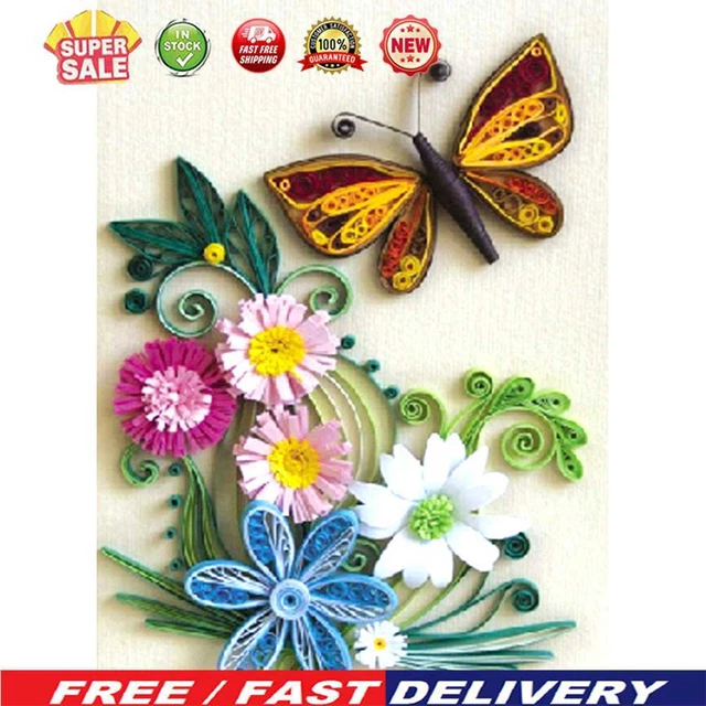 WEBEEDY Quilling Karten Set - 20 DIY Grußkarten Mit Schmetterling Motiven