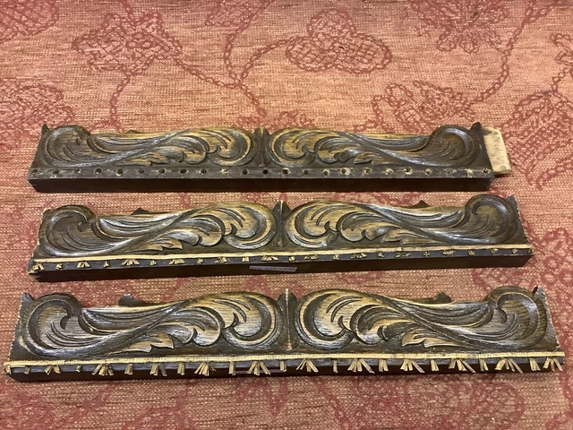Carved Oak Pediment/Panel Salvaged Vintage Up Cycle Repurpose Reclaimed