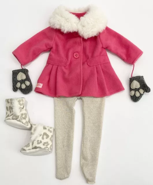 Our Generation Doll Coat, Boots, Snow Sweet Winter Set  18" Dolls Clothes