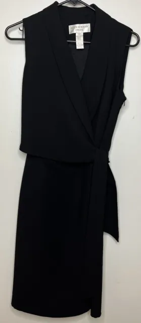 Jones New York Dress Sleeveless Size 10 Wrap MIDI/Knee Length Polyester