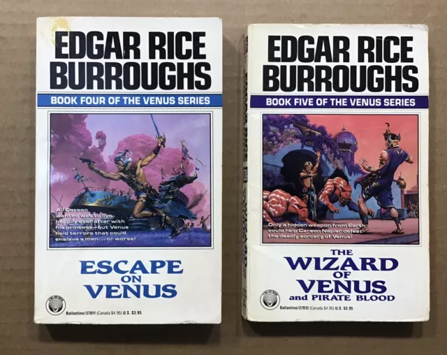 Edgar Rice Burroughs ~ Del Rey Books ~ Escape on Venus & The Wizard of Venus