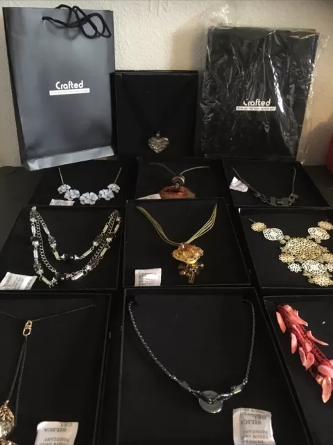 Job Lot Boxed Necklaces  & Gift Bags X 10 ( 5322 )