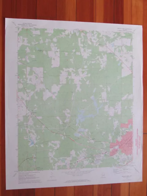 Opelika West Alabama 1973 Original Vintage USGS Topo Map
