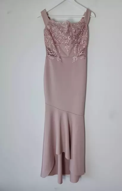 Buy Lipsy Gold Petite Sequin Bardot Split Drape Maxi Dress from