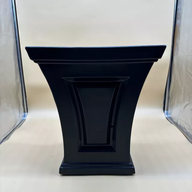 Mayne Cambridge 18in Tall Planter - Black - 15.4in L x 15.4in W x 18in H