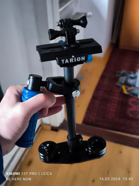 Tarion Schwebestativ Gimbal Carbon 60 cm, 3,5 kg Traglast, mit GoPro Aufsatz