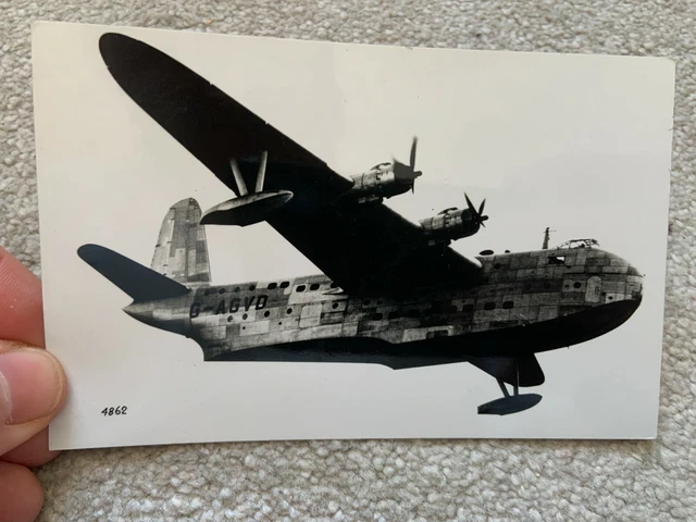 SHORT S40 SHETLAND MK.II FLYING BOAT, G-AGVD - PHOTO (14cm x 9cm approx)
