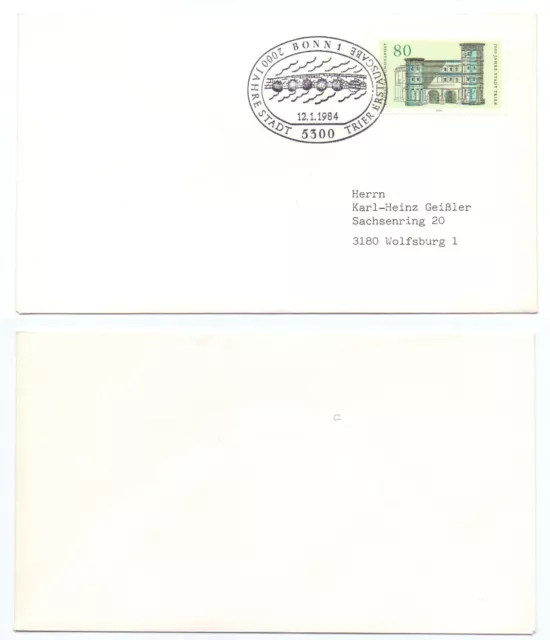 102544 - Mi.Nr. 1197 - FDC - Bonn 12.1.1984 - 2000 Jahre Trier