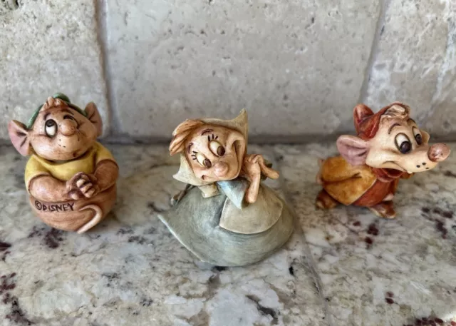 Harmony Kingdom-Cinderella’s Mice-Disney-Set Of 3 Jaq Gus Suzy Trinket Box LE