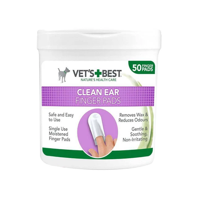 Vets Best  Limpiador de Orejas para Perros  Pack de 50 (TL4683)
