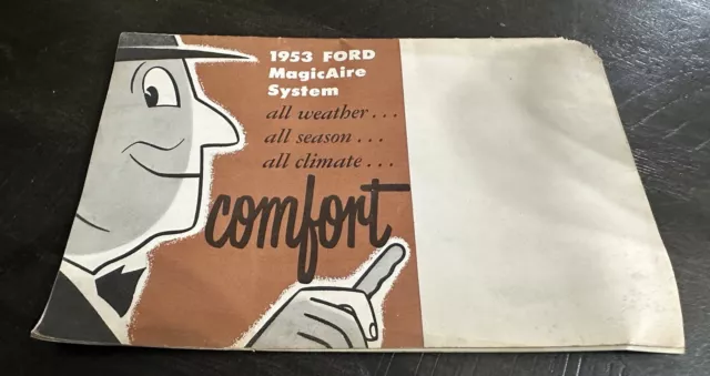 Original 1953 Ford MagicAire System Foldout Sales Brochure