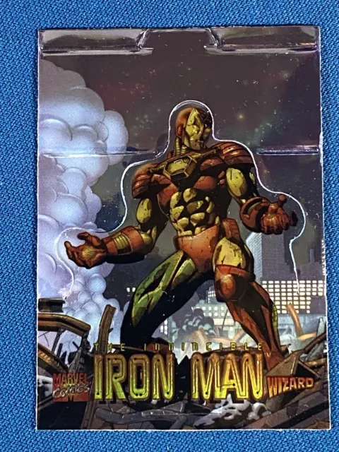 1997 Iron Man Marvel Exclusive Wizard Chromium Die Cut Promo Trading Card