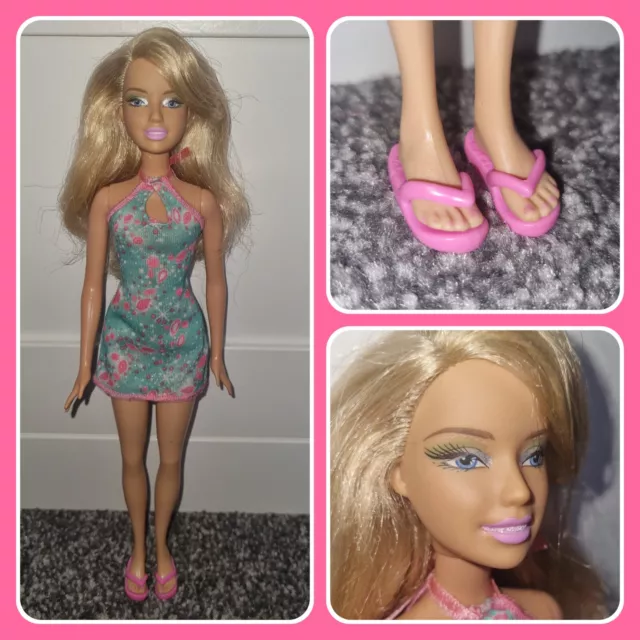 2006 Beach Glam Barbie Puppe Mattel hat begradigte Zehen