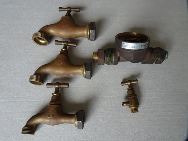 Lot De 3 Robinets Essence 8mm En Laiton - Poignée Rouge 180° - Pression 15kg/cm² - Pour Carburant, Air, Eau - Avec 6 Colliers Inox
