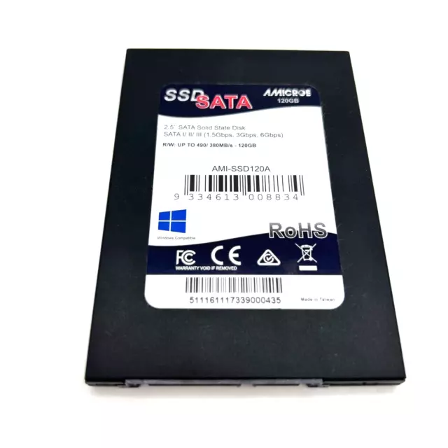 💾 Amicroe 120GB SSD 2.5-inch SATA Internal Solid State Drive 100% Tested