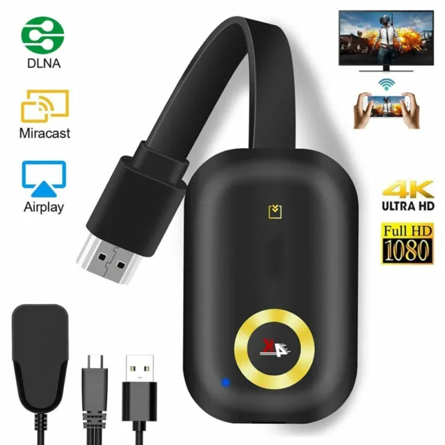 4K WiFi 1080P HDMI Wireless Display TV Dongle Adapter Receiver Airplay Miracast-