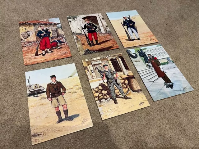 Vintage Set Of Military Uniform Postcards Set 11 “French Foreign Legion”