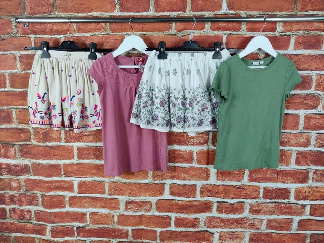 Girls Bundle Age 6-7 Years Next Gap M&S Skirts Solid Tees Set Summer Party 122Cm
