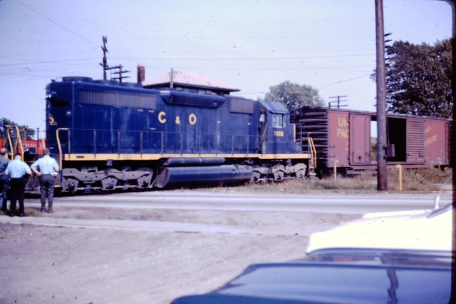 Chesapeake & Ohio C&O Railroad Emd Sd40 #7456 Original Kodachrome Slide