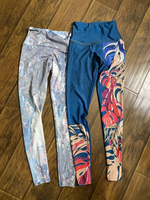Onzie Flow Women's Multi Colored Full Length Activewear Leggings Sz XS -2 Pairs