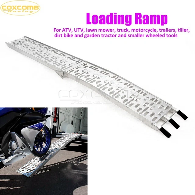 1x Aluminium Folding Loading Ramp Motorbike Motocross ATV Quad Dirt Bike Scooter