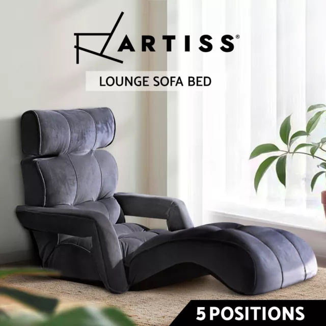 Artiss Lounge Sofa Bed Floor Armchair Folding Chaise Chair Adjustable Recliner