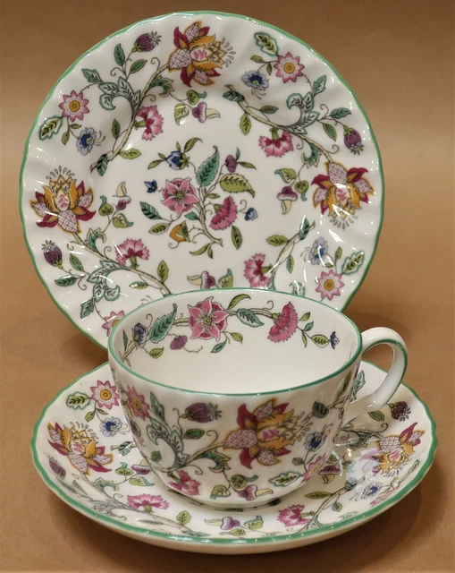 Green Minton Haddon Hall Trio B-1451 Cup Saucer Plate