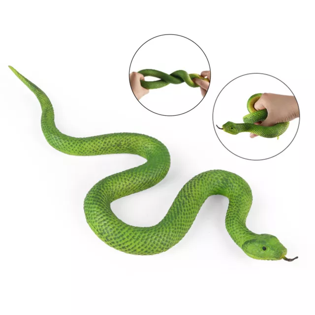 1PC Realistic Fake Snakes Toy Halloween Scary Prank Props Soft TPR Snake