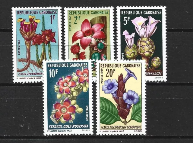 GABON. Año: 1969. Tema: FLORA. FLORES DIVERSAS.