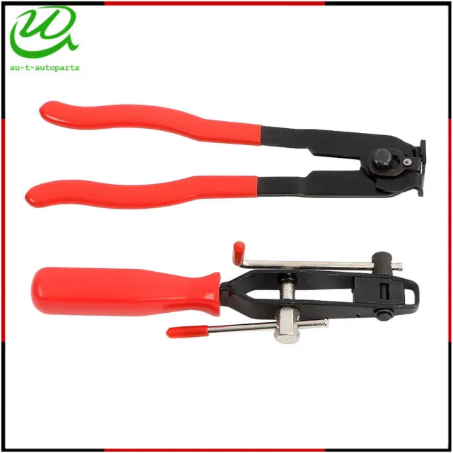 2PC CV Joint Clamp Banding Tool Ear Type Boot Clamp Pliers & 6 Set Of Clamps NEW