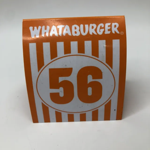 #56 Individual WHATABURGER Restaurant Table Tent Numbers - Glossy 3